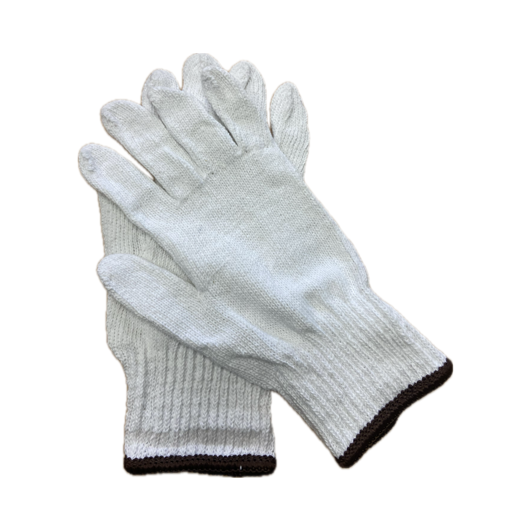 White Cotton Gloves, No Dots - 12 Pairs/pack | 25 packs in a case