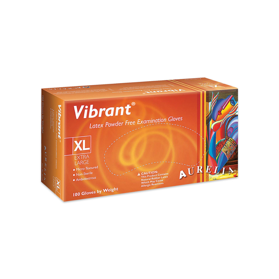 Aurelia Vibrant Latex Gloves, Extra-Large | 100/Bx