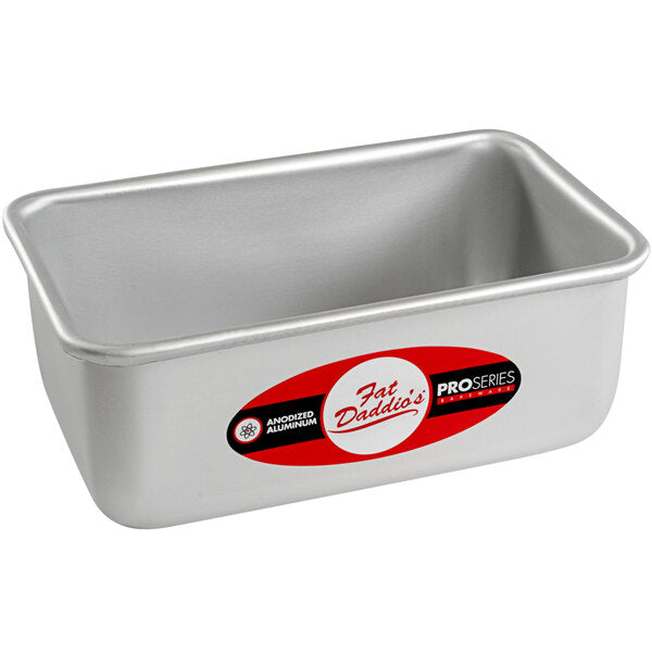 Fat Daddio's - ProSeries 6.2" x 3.75" x 2.75", 3/4 lb Anodized Aluminum Oblong Bread Loaf Pan - BP-5641