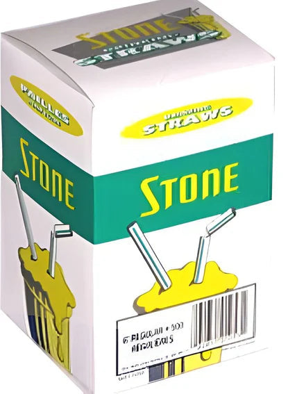 8″ Biodegradable Wrapped White Milkshake Straw, 400/Bx – Stone