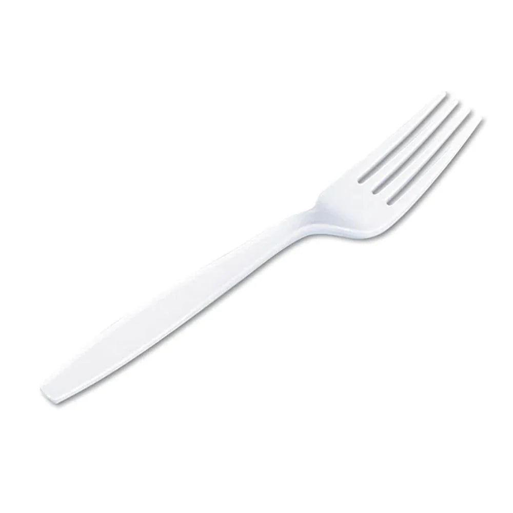 RiteWare - Medium Weight Polypropylene Dispose White Fork, 1000/cs, 180cs/sk - 310195