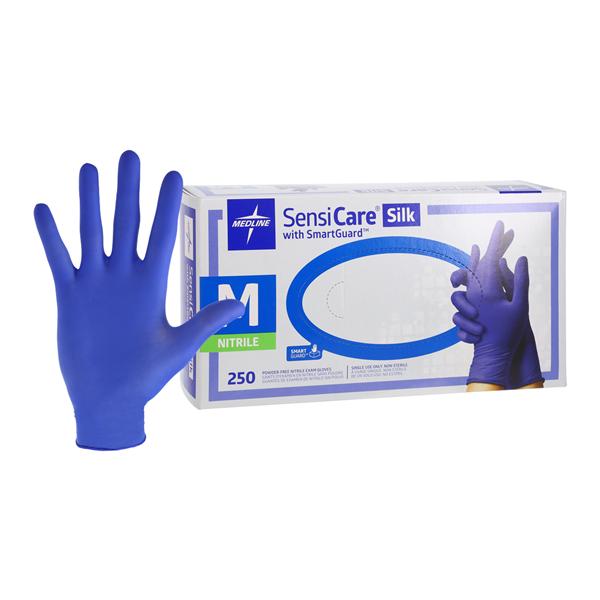 RiteTouch - SensiCare Silk Medium PF Nitrile Exam Gloves with SmartGuard Film, 250/bx, 10bx/cs - MDS2585