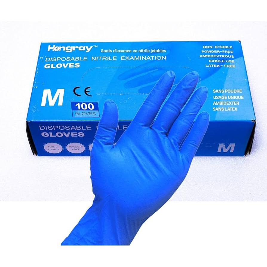 RiteTouch - PF Nitrile Gloves Medium HONGRAY 100/bx, 10bx/cs, NEGPF9003 - 3538011