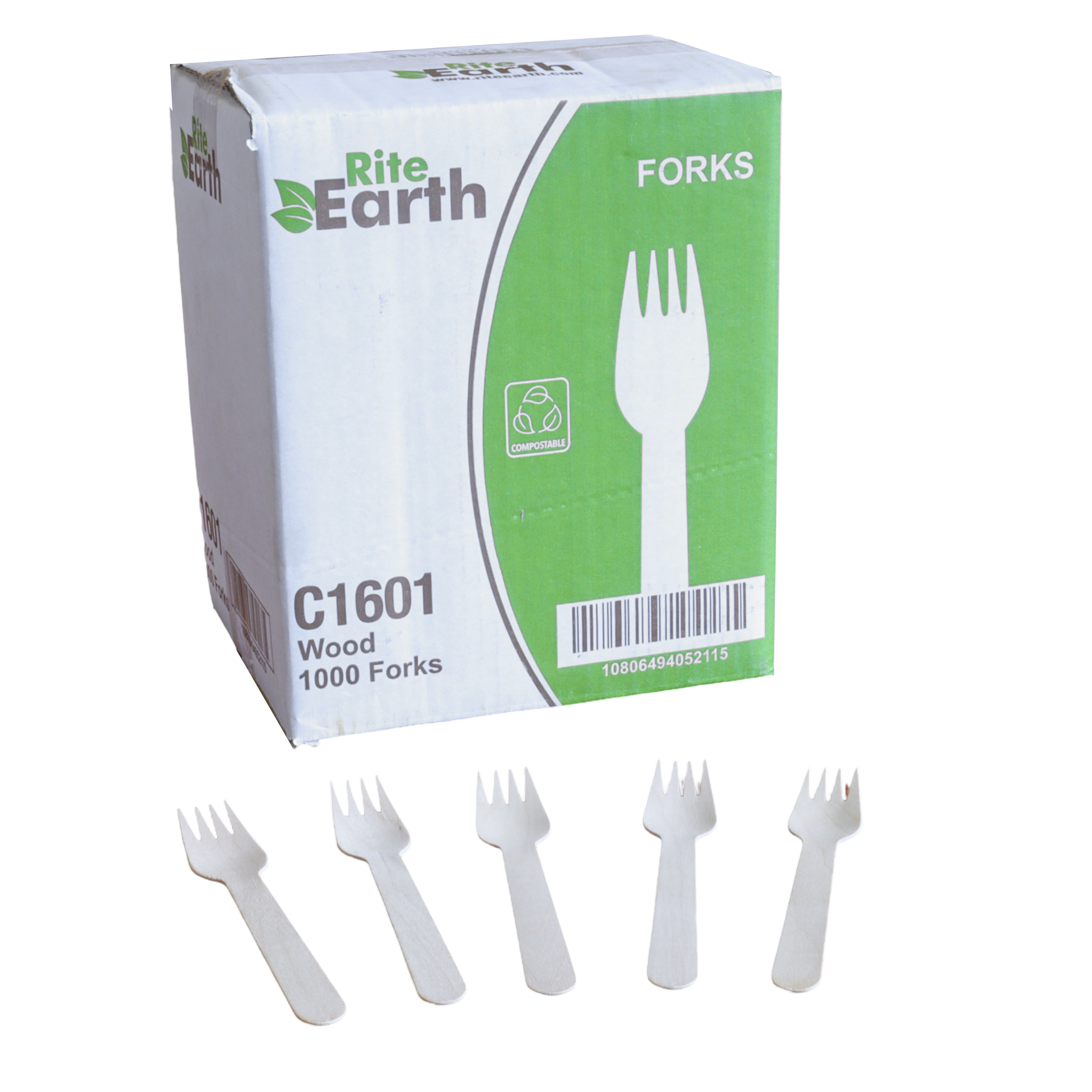 RiteEarth - 6" Wooden Fork, 1000/Cs - C1601