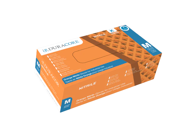 DURACORE K Series Orange Nitrile Gloves | 7/8mil Orange (100/Bx)