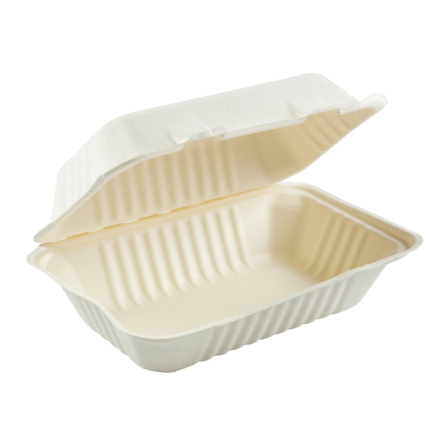 RiteEarth Fibre Hinged Lid Bagasse Container (200/Case)
