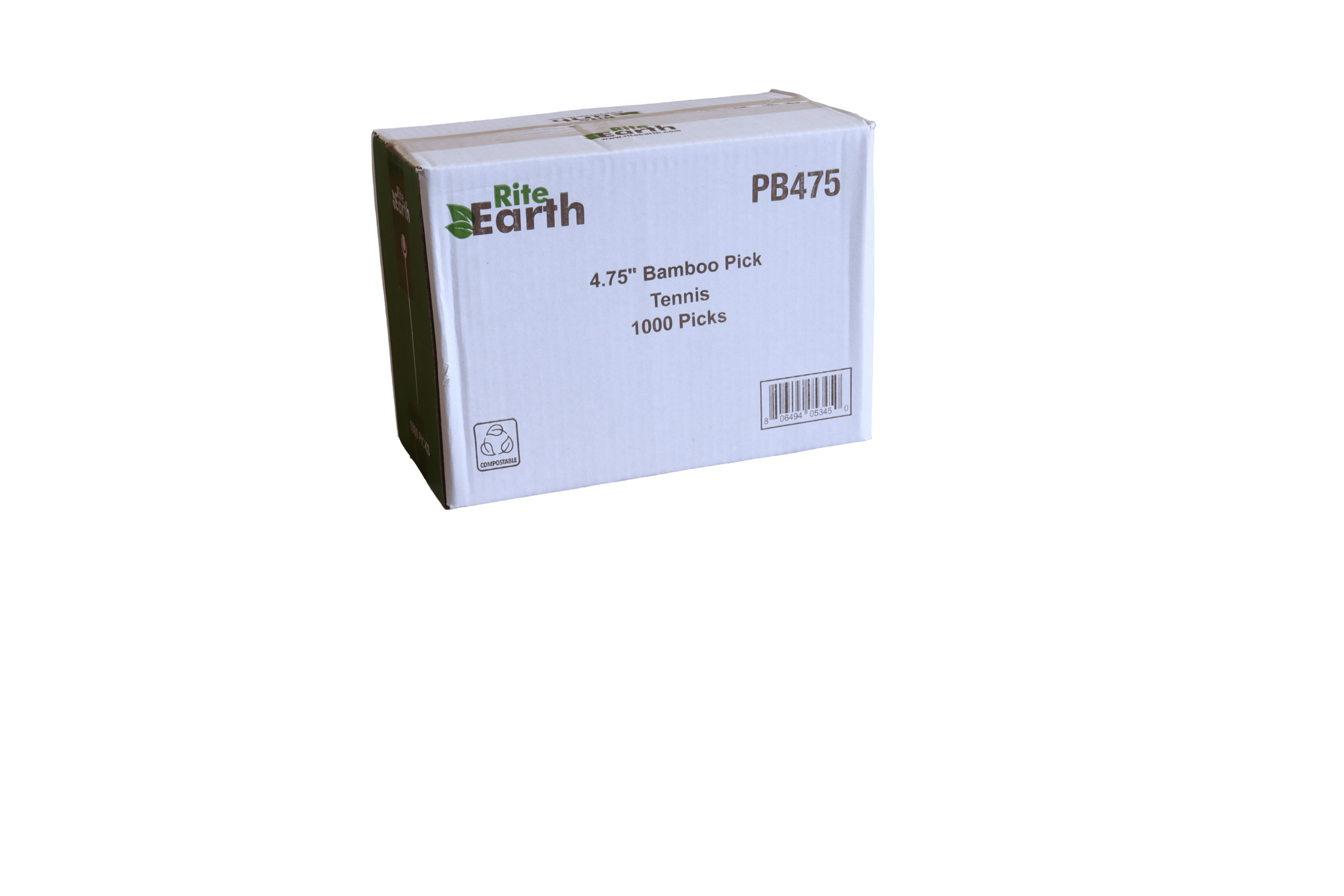 RiteEarth - 4.75" Bamboo Pick, 100 Pcs/Bg, 10 Bags/Bx - PB475