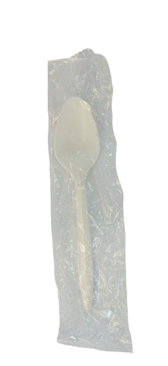 RiteWare - White TeaSpoon WRAPPED, 1000/Cs - C2103W