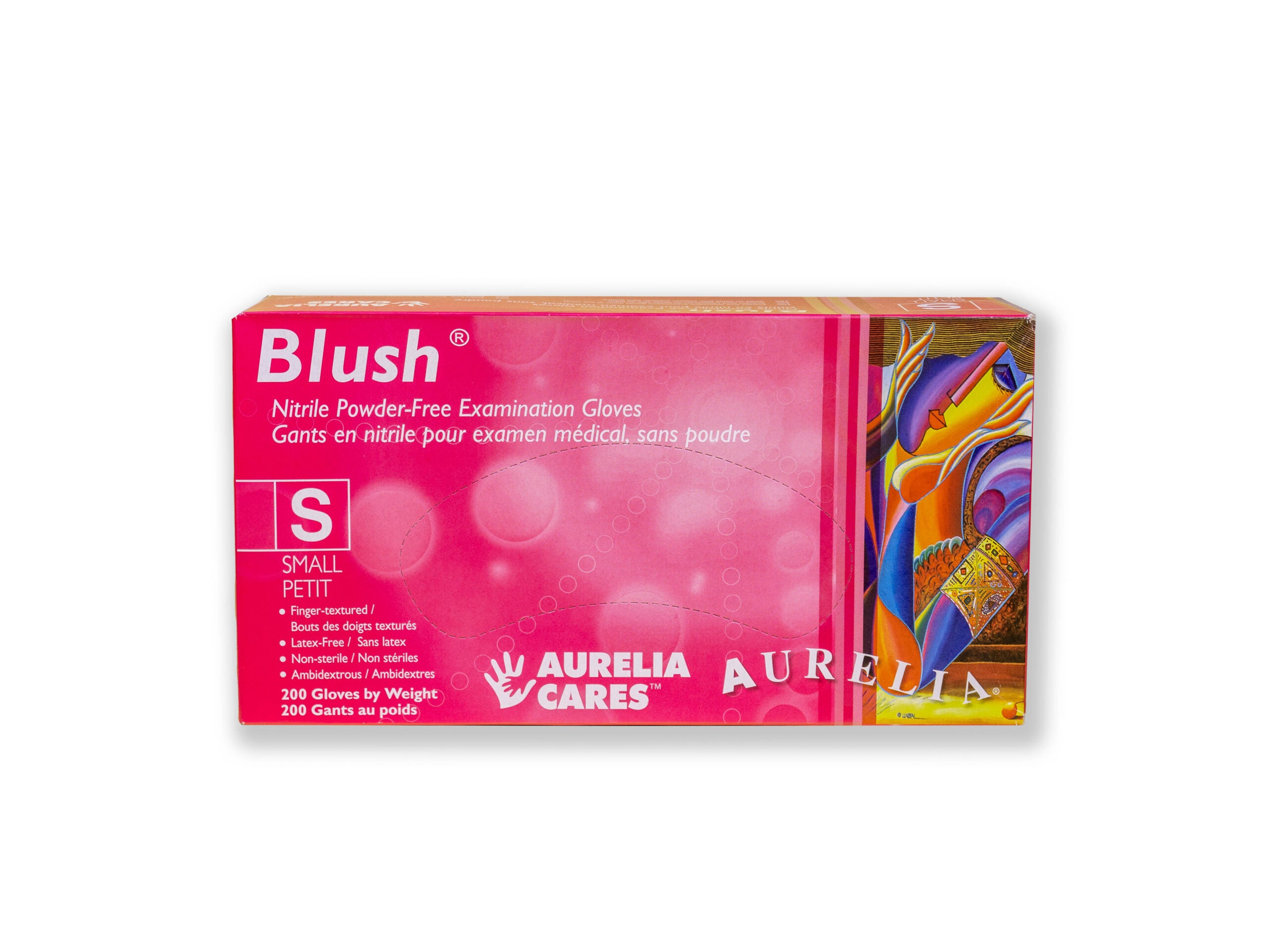 Aurelia 2.5 Mil Blush Nitrile Exam Gloves – Powder Free, Pink, 200/Bx