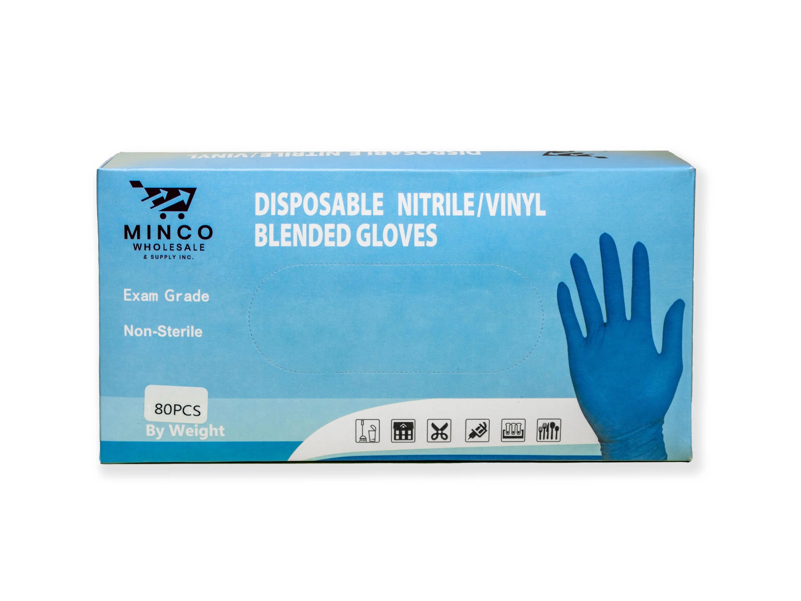 Premium Nitrile/Vinyl Blend Gloves | Superior Comfort and Protection | Bulk Wholesale Pack | Blue