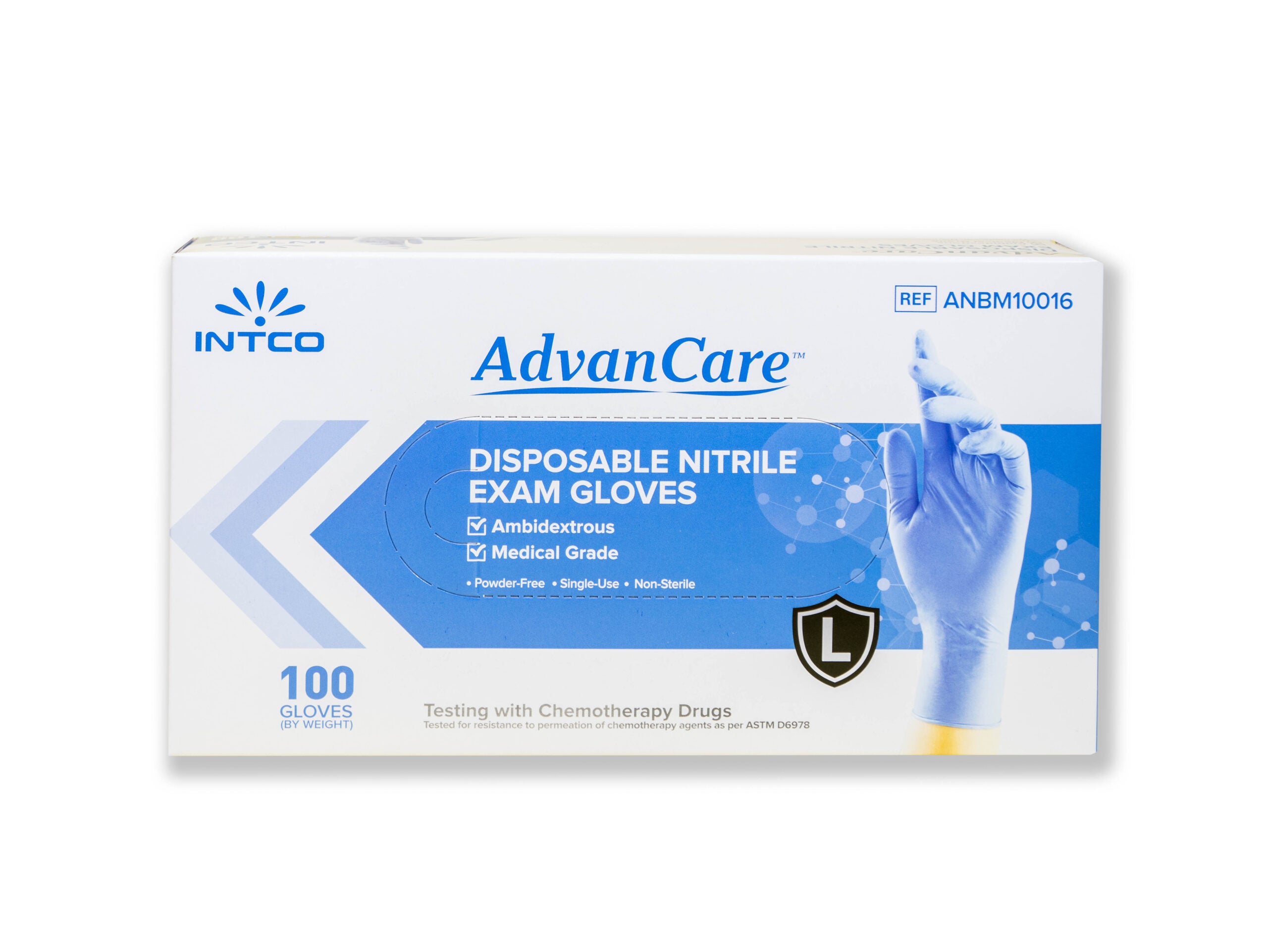 INTCO Advancare Exam Grade Nitrile Gloves | Blue, 100/Bx, 10 Bx/Cs