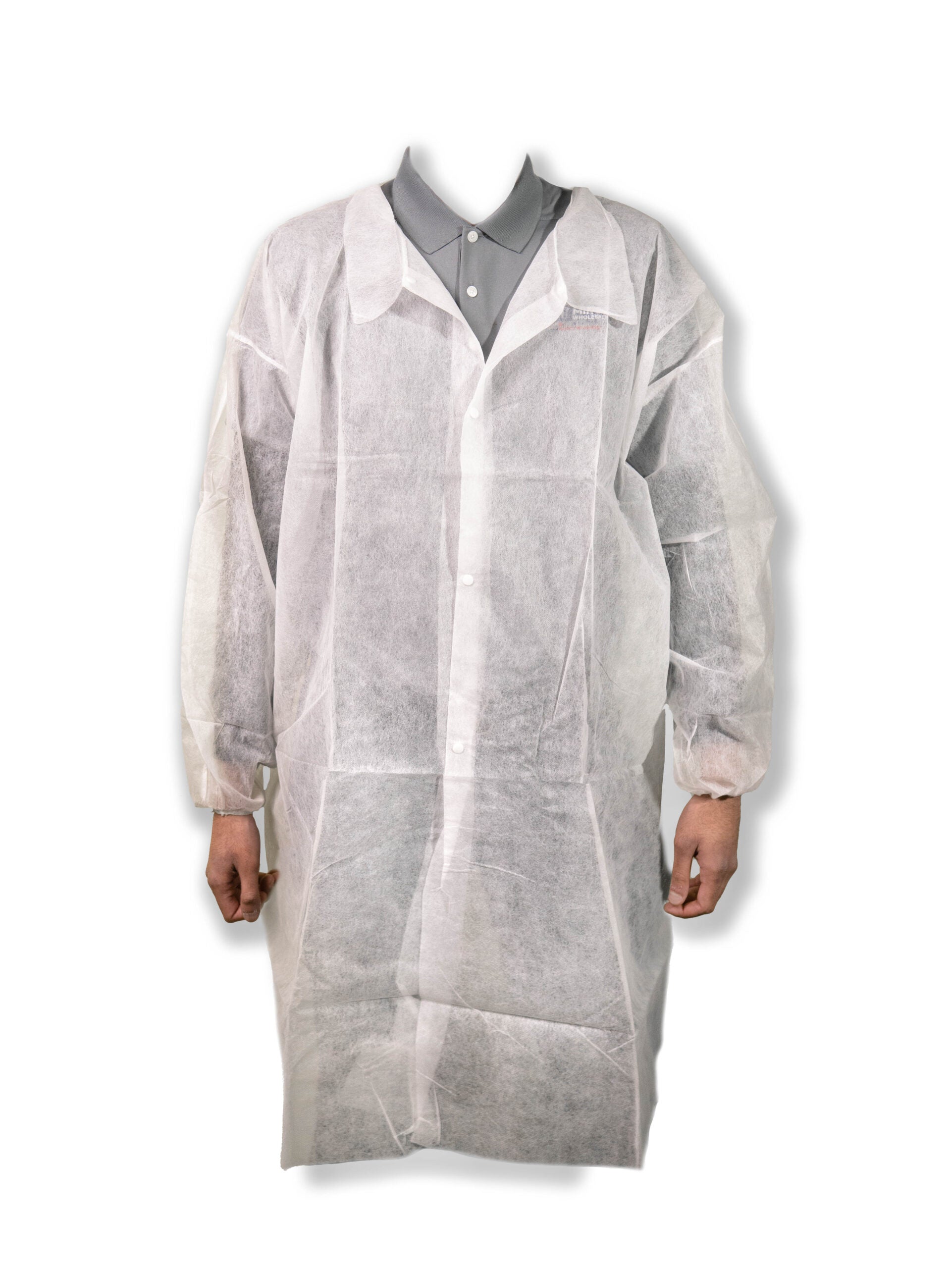 Minco Supply - XL 40 GSM Poly White Lab Coats, Pack of 10