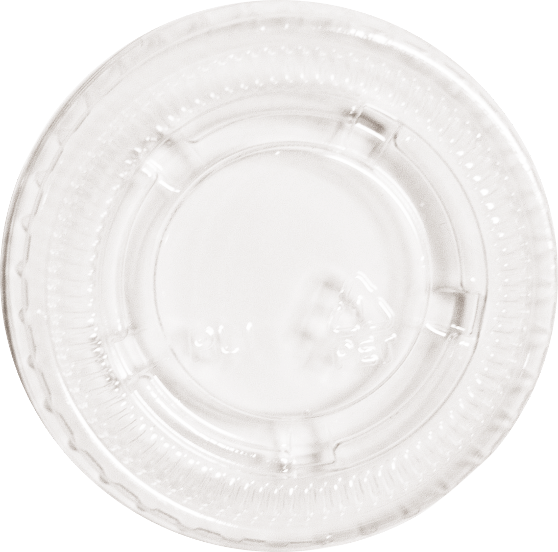 RitePak - 1 Oz Clear Plastic Portion Cup Lid, 2500/Cs - PL100
