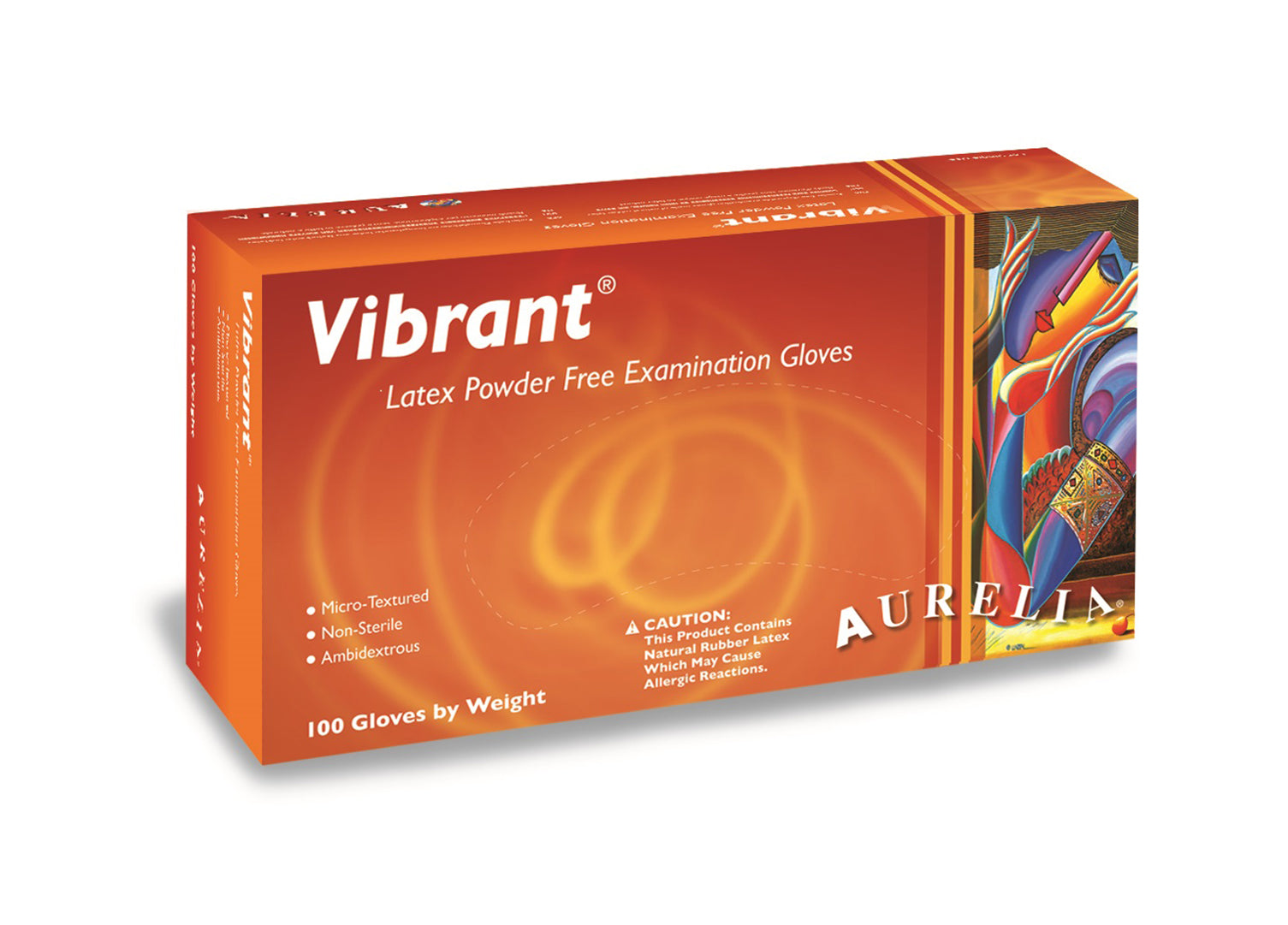 Aurelia Vibrant Latex Gloves, Extra-Large | 100/Bx