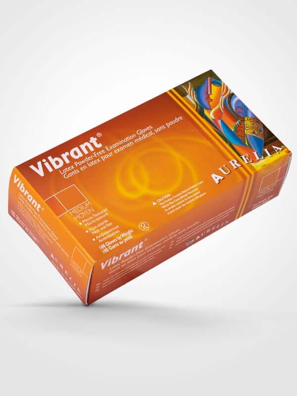 Aurelia Vibrant Latex Gloves, Extra-Large | 100/Bx