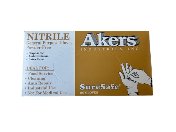 Akers Black Nitrile General Purpose Gloves – 6 Mil – XXL