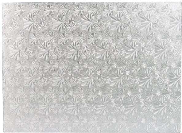 Enjay Converters - 17" x 23" x 0.5" Full Slab Silver Cake Board, 12/cs - 1/2-1723S12
