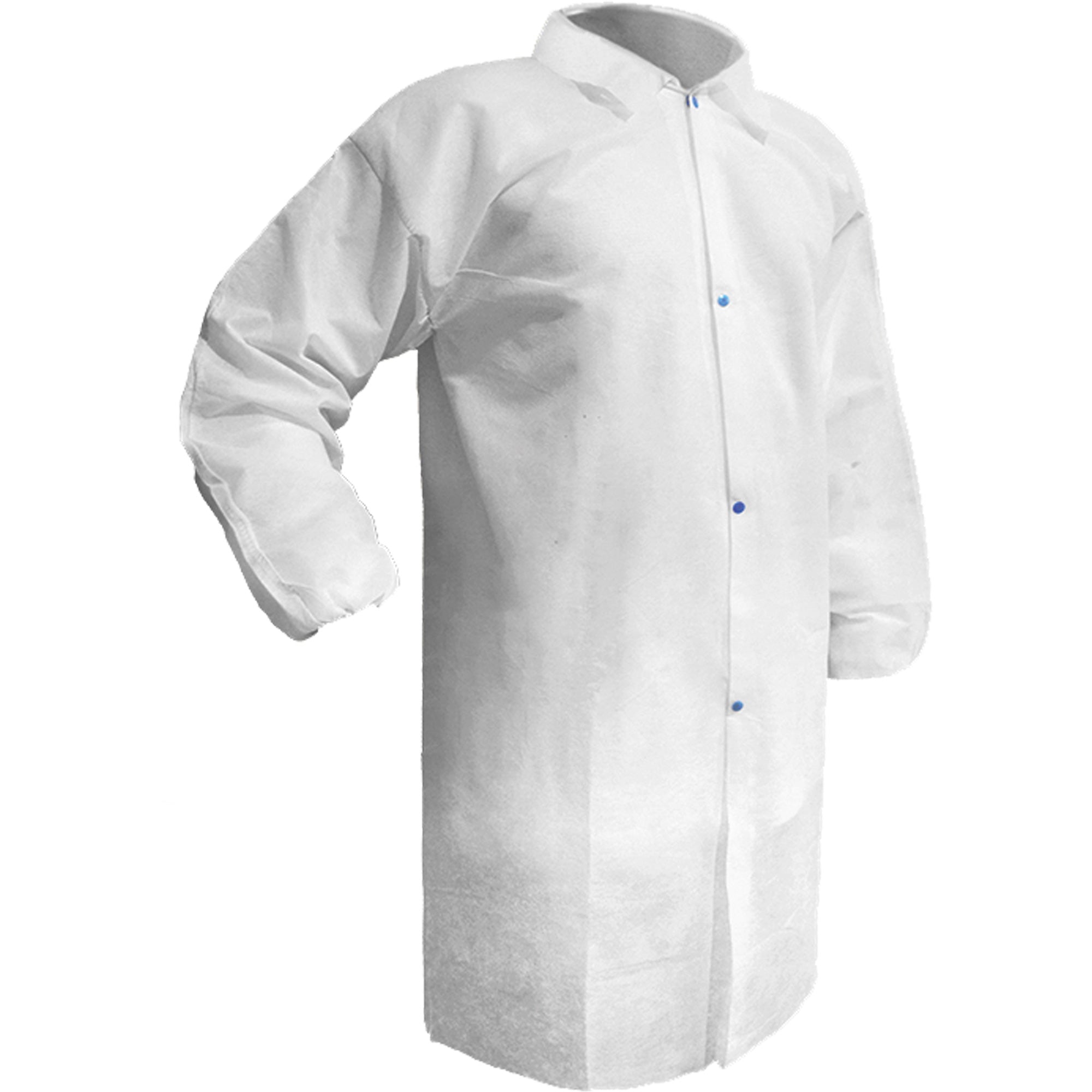 Lab Coat, Polypropylene, White, Medium | Ronco Care™ | Case of 50