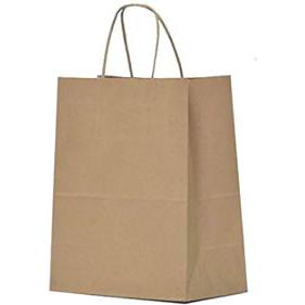 RiteEarth - 8" X 4.5" X 8" Paper Kraft Twist Handle Bag, 250/CS - PT08408KP
