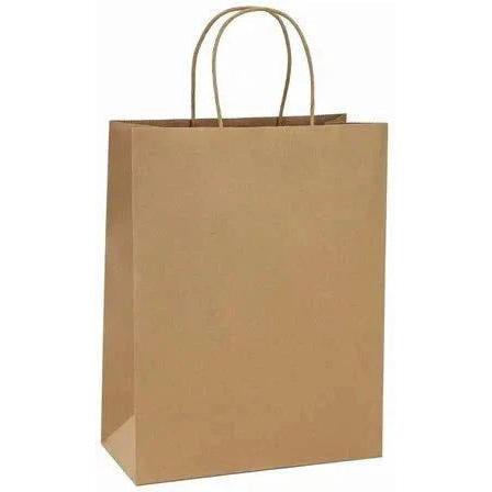 RiteEarth - 11 x 6 x 11" Kraft Paper Twist Handle Bag, 200/Cs - PT11611K
