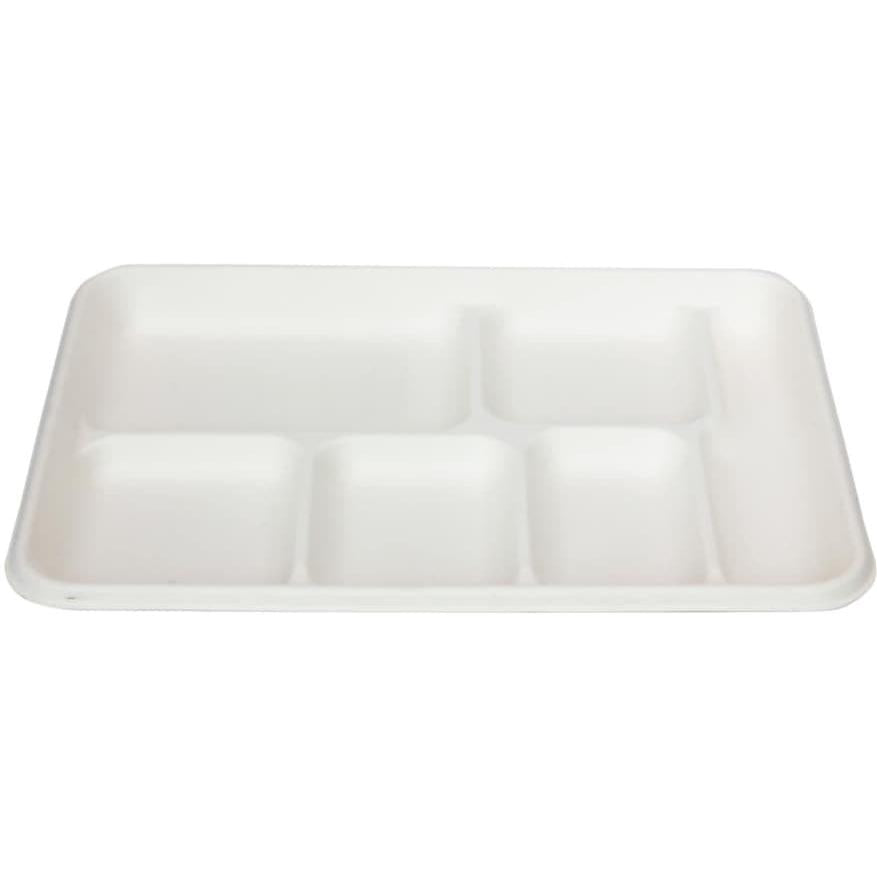 RiteEarth - 6 Compartment Bagasse Lunch Tray, 400/cs - T106