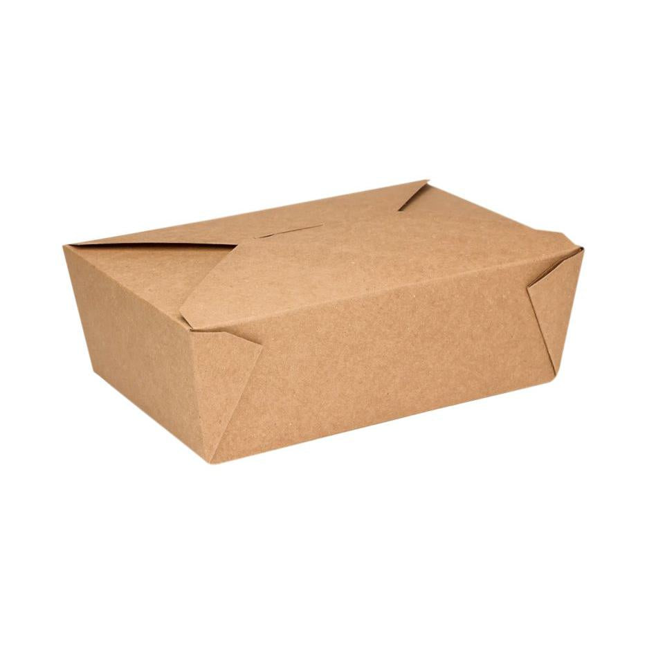 RiteEarth - 6" x 4.75", #8 Kraft Paper Folding Food Container, 300/Cs - PFC08K