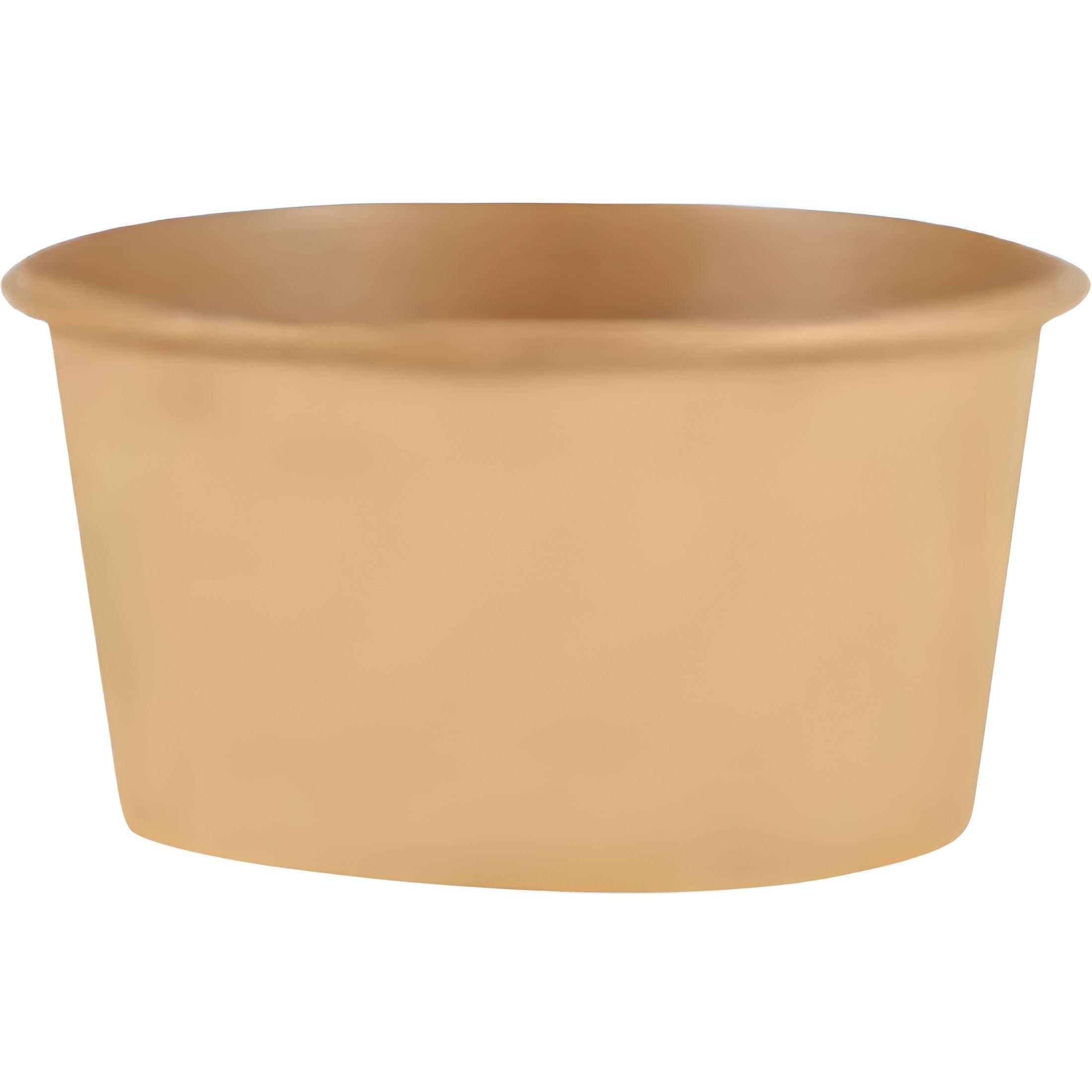 RiteEarth - 12 Oz Paper Food Container Kraft, 1600 Series, 500/Cs - FC1612K