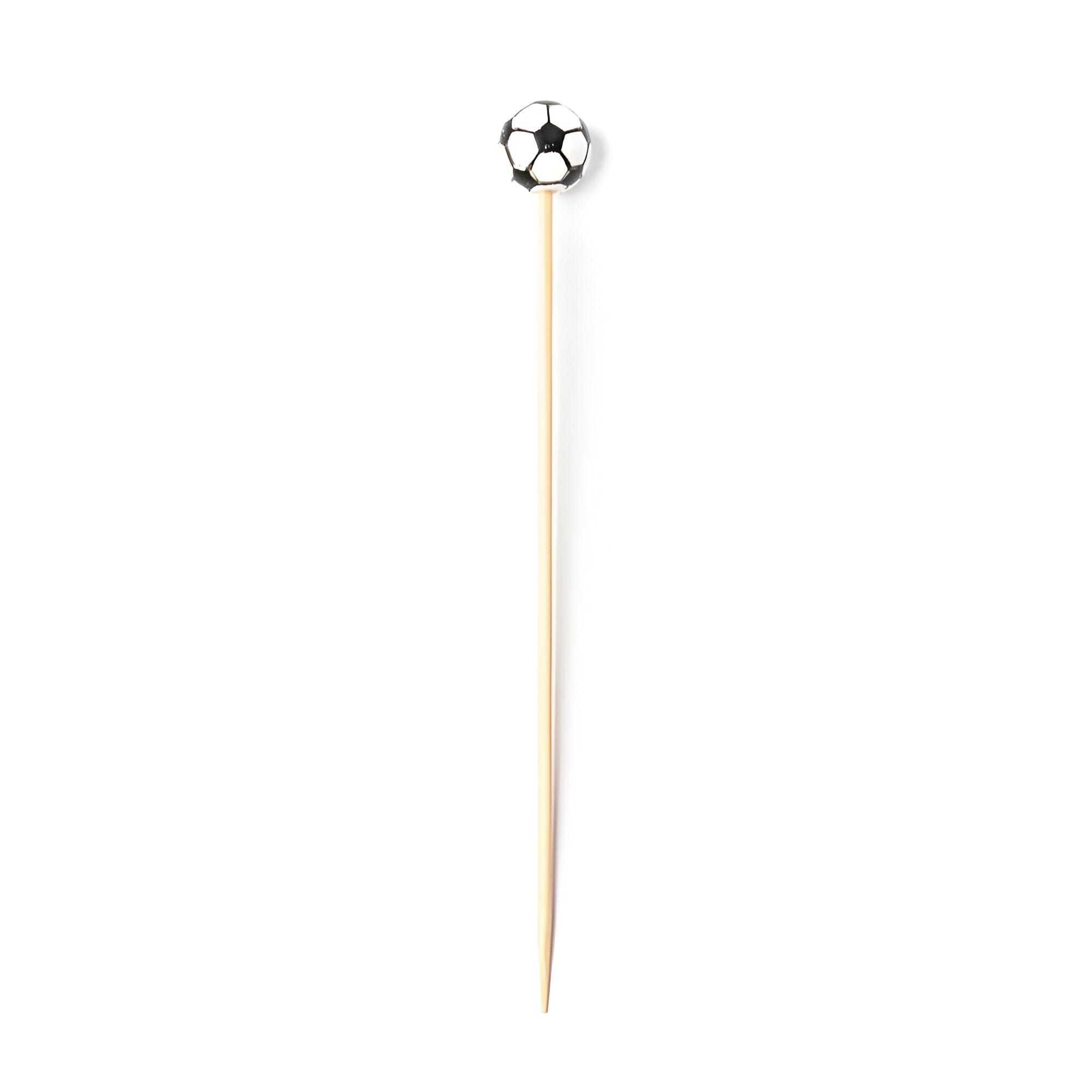RiteEarth - 4.75" Bamboo Pick - Soccer, 100 Pcs/Bg, 10 Bags/Bx - PB476