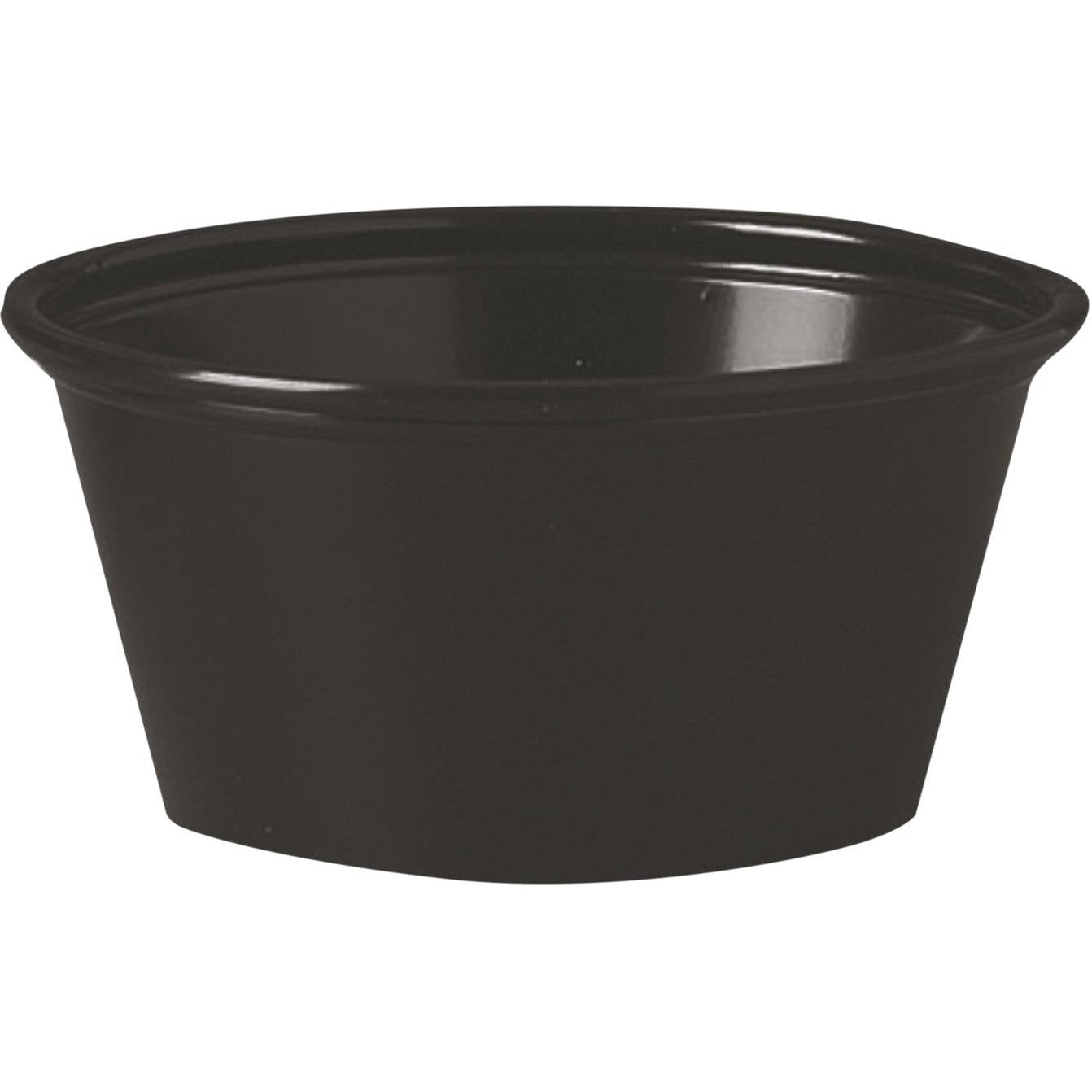 RitePak - 2 Oz Black Plastic Portion Cups, 2500/Cs - PC200B