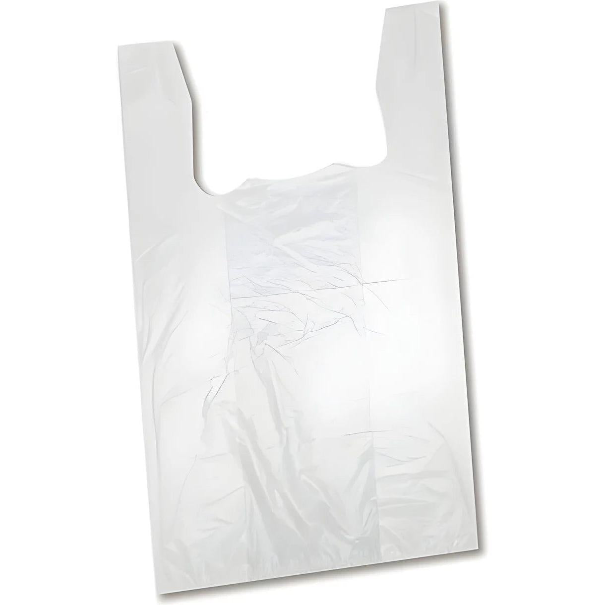 RiteSource - 11" x 6" x 21" S4 Low Density White Shopping Bag, 14lb/Cs, 72Cs/sk - RSTLD4W