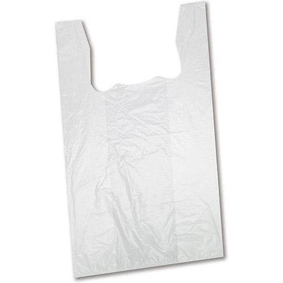 Ritesource - 8" x 4" x 16", S1A Low Density White T-Shirt Bag, 12lb/Cs, 90Cs/sk - RSTLDS1AW