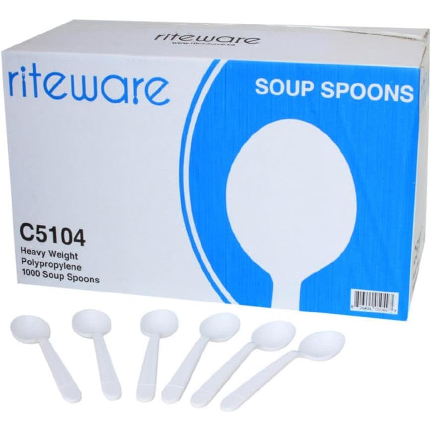 RiteWare - White Soup Spoons Heavy Weight Cutlery, 1000/Cs - C5104