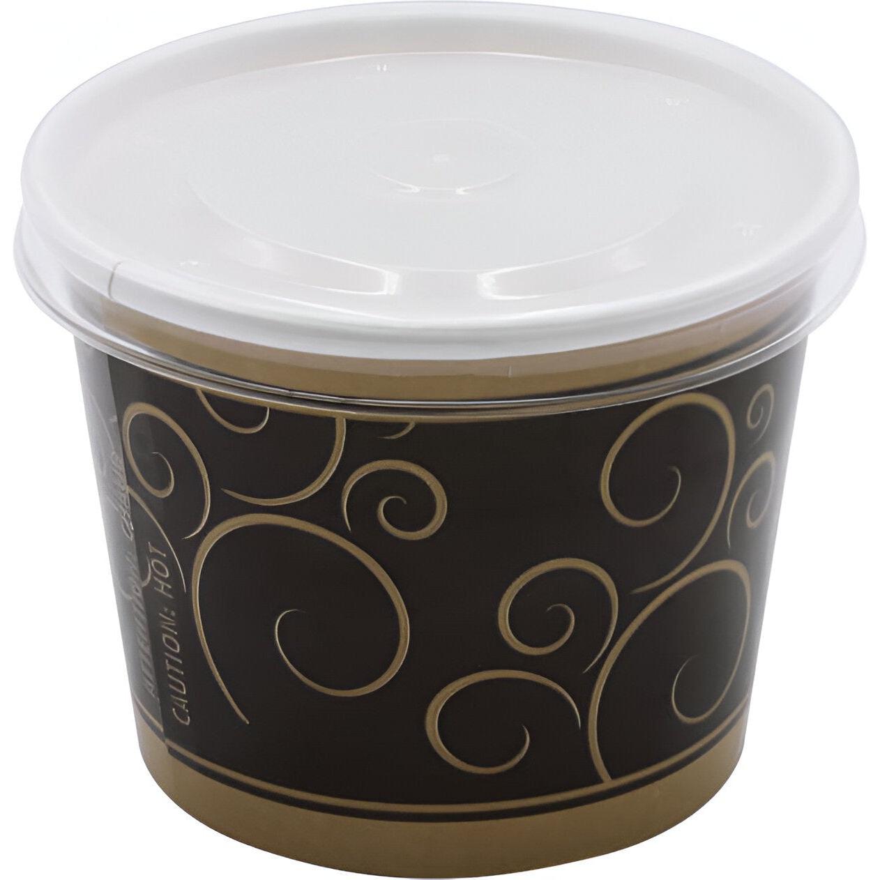 RiteWare - 12 Oz Aroma Design DSP Food Container with Lid, 500/cs - KH12AR