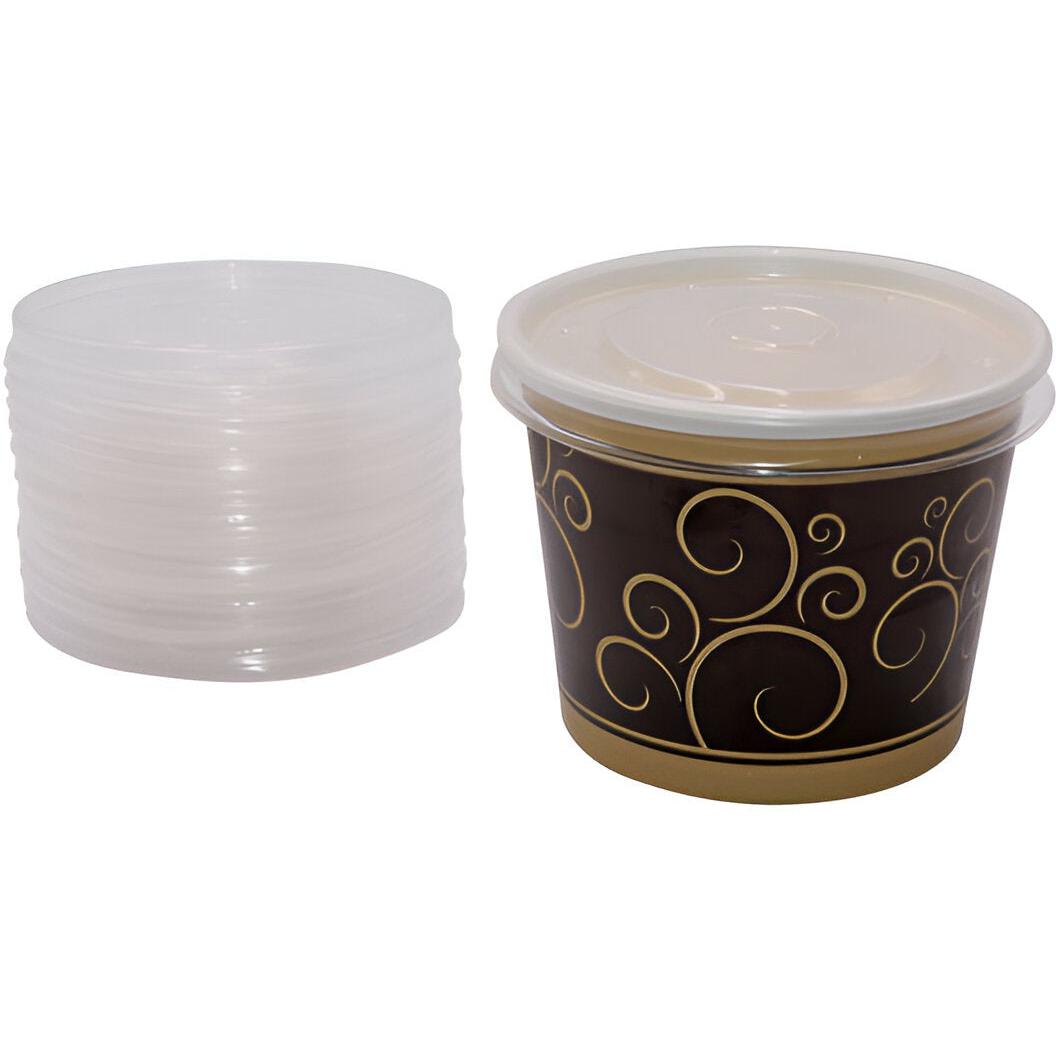 RiteWare - PP Lid for 8 Oz - 16 Oz Tall DSP Food Container, 500/cs - KHPL08