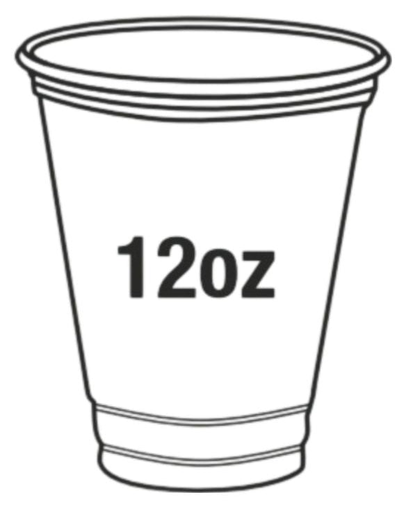 RiteWare - 12 oz Clear PET Cups, 1000/Cs - PEC1212