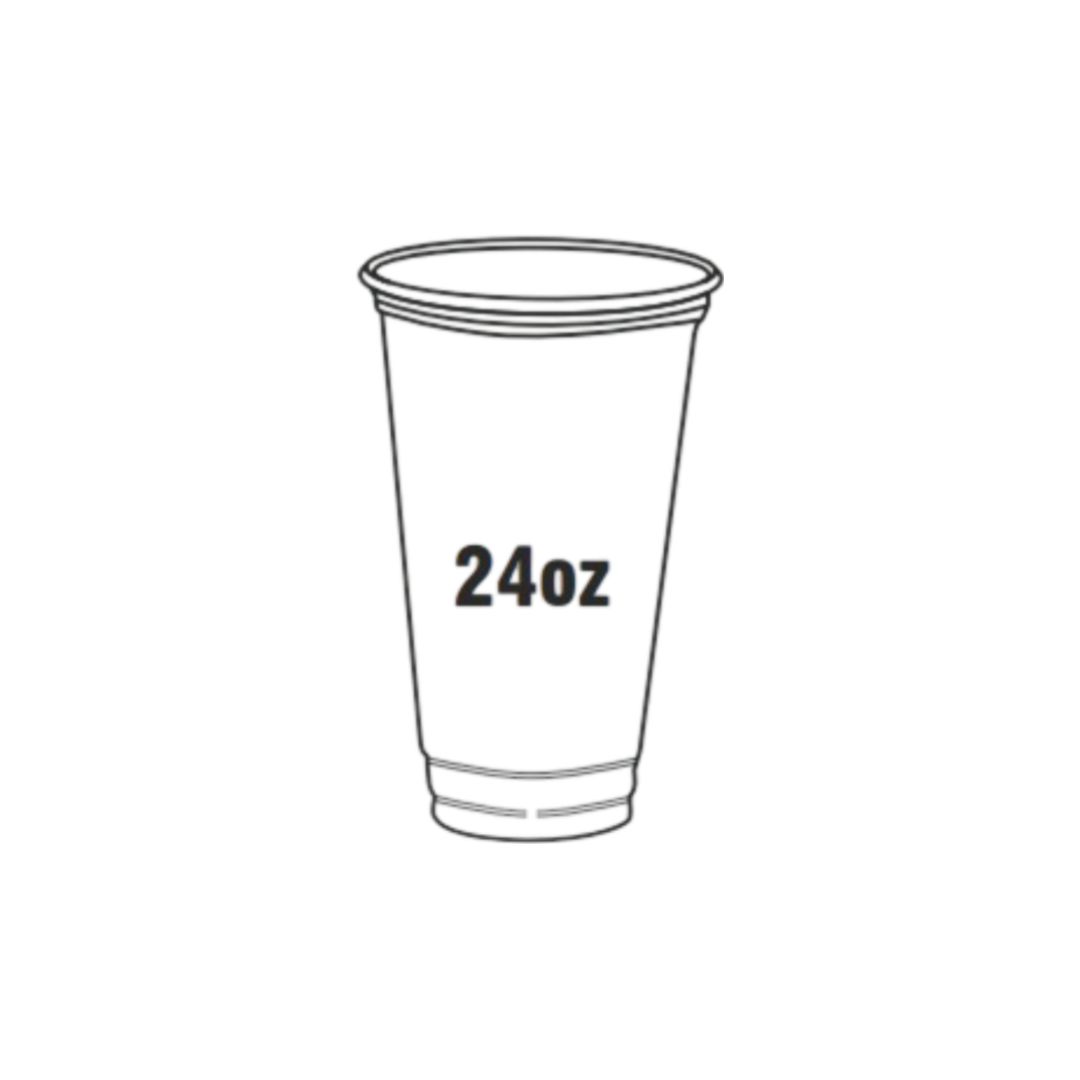 24oz Clear PET Cups - PEC1624