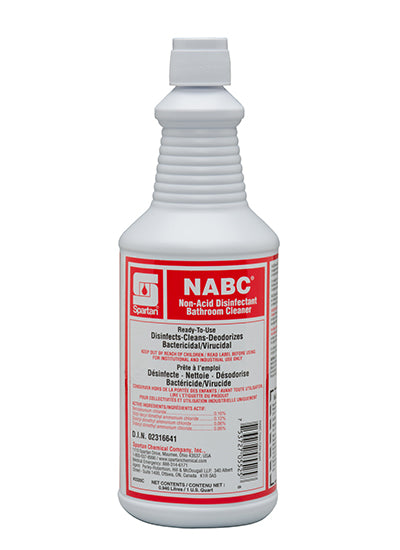 Spartan NABC Non Acid Bathroom Cleaner, 12Bt/Cs