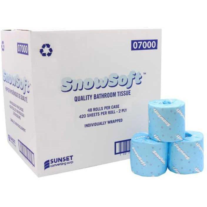 Snow Soft - 2 Ply Wrapped Toilet Tissue, 48Rl/Cs - 07000
