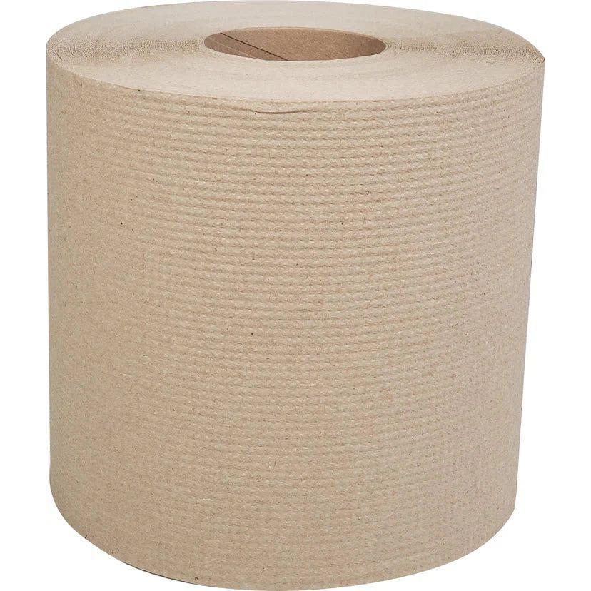 Everest Pro - 7.65" x 10" 1 Ply Center Pull Kraft Paper Hand Towel Roll, 6Rl/Cs - CP601K