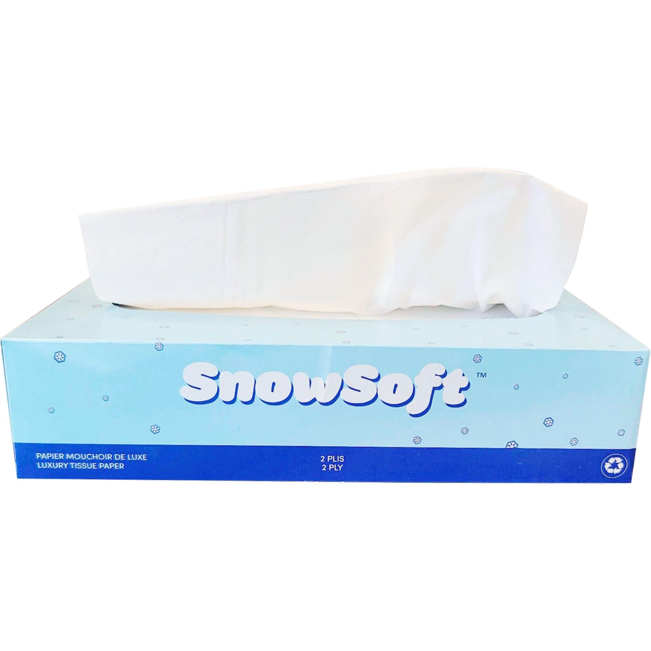Snow Soft - 100 Sheet 2 Ply Facial Tissue, 30 Bx/Cs - FT10030