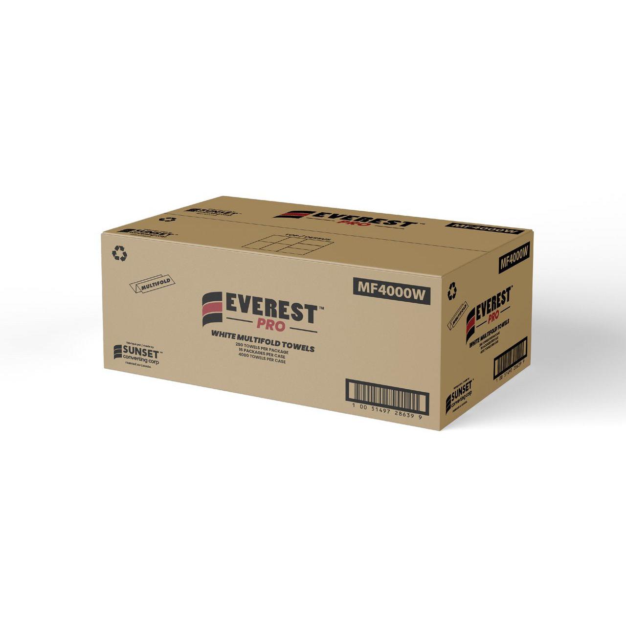 Everest Pro - Multifold White Hand Towel, 4000/Cs - MF4000W
