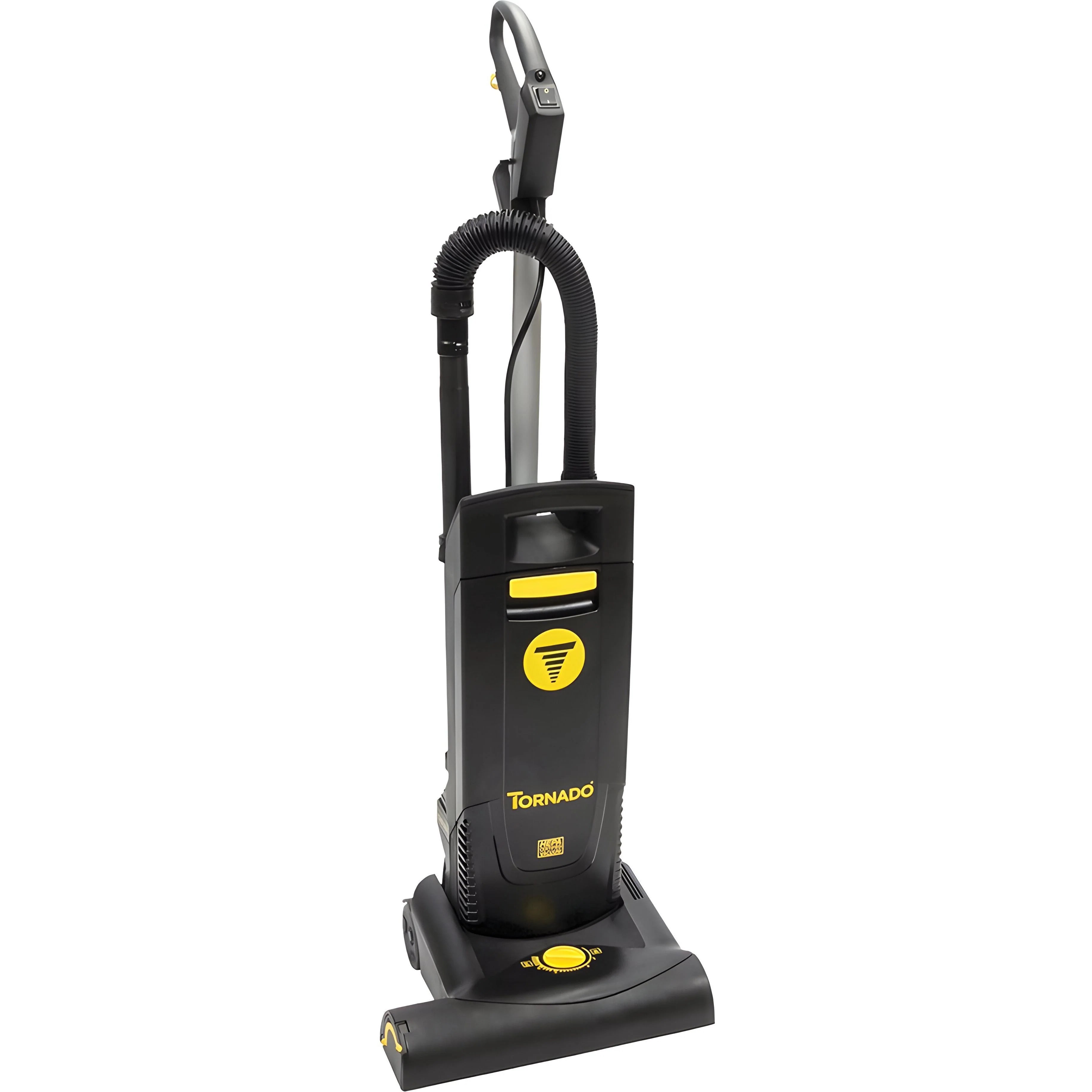 Tornado - 12" Black Deluxe Upright Single Motor Vacuum Come with On Board Tools - 91430