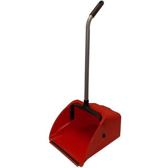 Tisa - Red Jumbo Long Handle Lobby Dustpan - TS0341