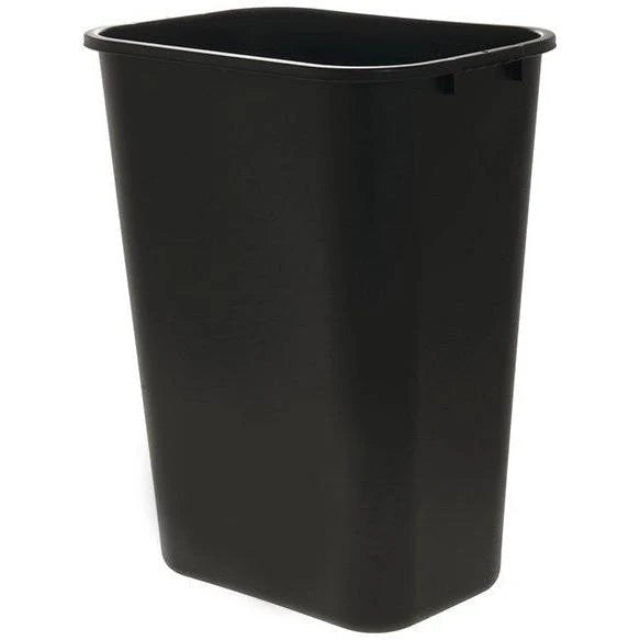 Tisa - 41 Qt Large Black Soft Wastebasket - TS2957BK