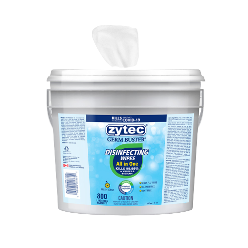 Zytec 17 x 20 cm Disinfecting Wipes – All in One – 800 Wipes