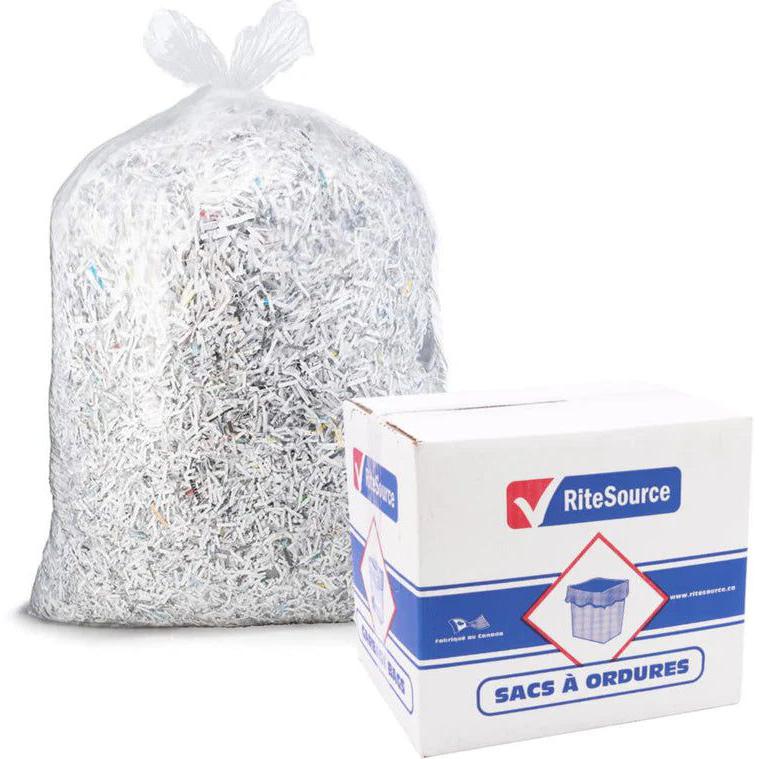 RiteSource - 35" x 50" Regular Clear Garbage Bags, 250/cs, 72cs/sk - 0204766