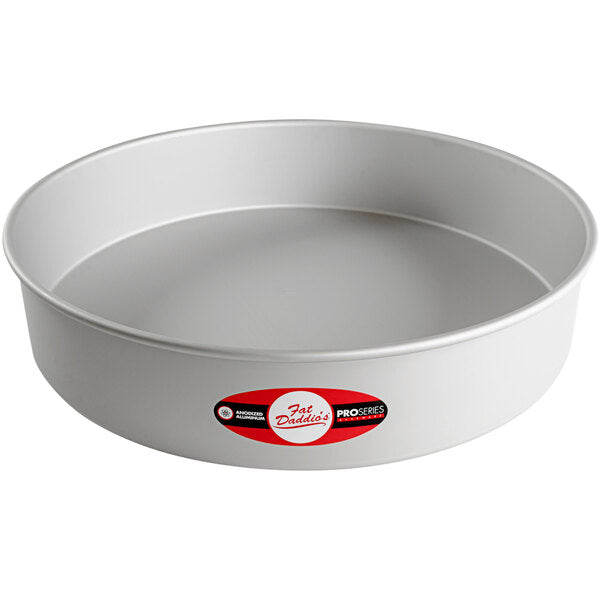 Fat Daddio's - ProSeries 14" x 3" Round Anodized Aluminum Straight Sided Cake Pan - PRD-143