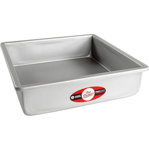 Fat Daddio's - ProSeries 6" x 6" x 2" Square Anodized Aluminum Straight Sided Cake Pan - PSQ-662