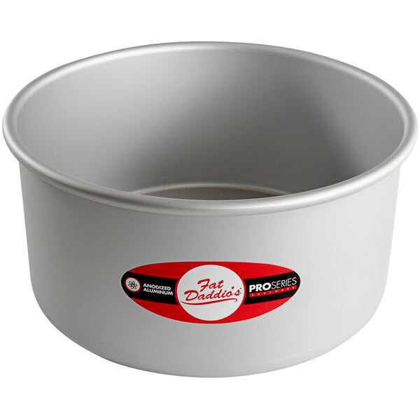 Fat Daddio's - ProSeries 8" x 4" Round Anodized Aluminum Straight Sided Cake Pan - PRD-84
