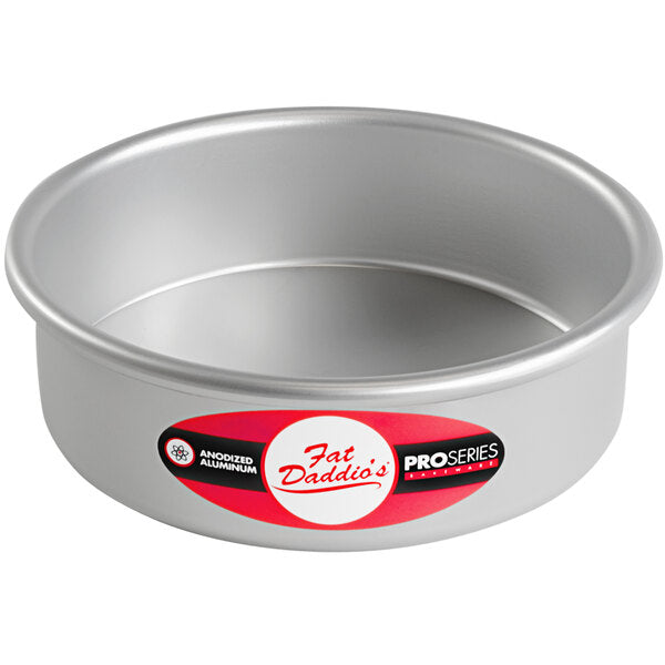 Fat Daddio's - ProSeries 6" x 2" Round Anodized Aluminum Straight Sided Cheesecake Pan with Removable Bottom - PCC-62